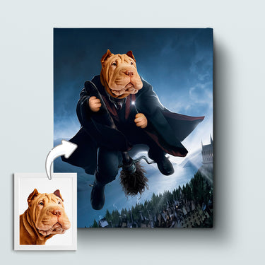 Hairy Pawter Quidditch Pet Portrait